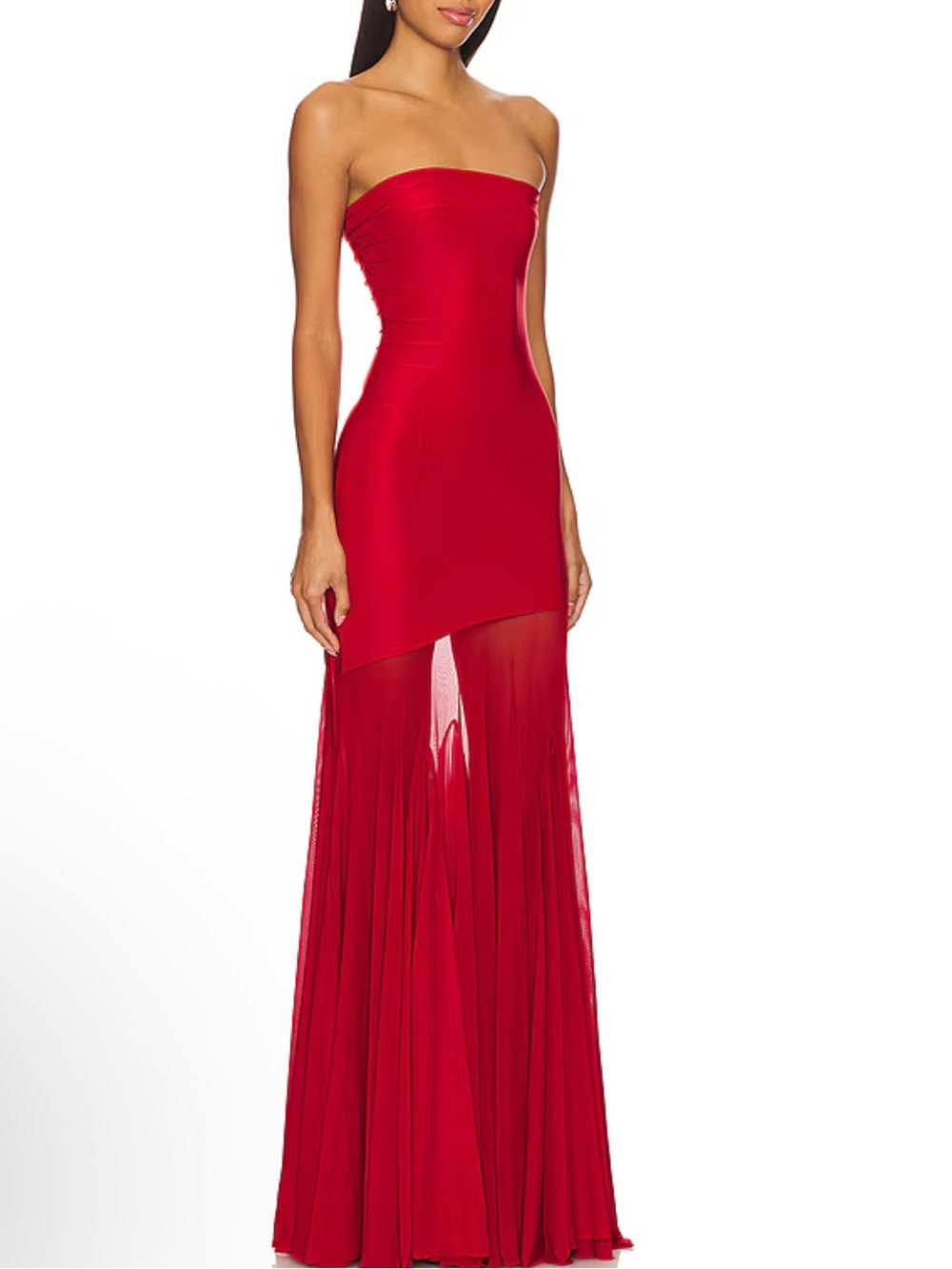 Deme Dahlia Gown in Maroon Red XS
